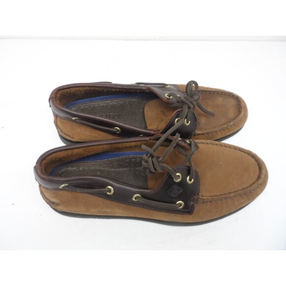 Sperry Men's Top Sider 0195412 Authentic Original 2-Eye Boat Shoe Brown Buck 9M - Picture 8 of 11